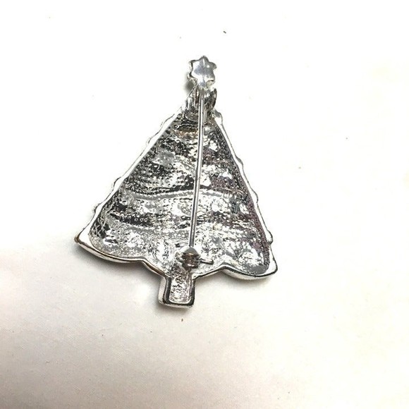 Vintage Christmas Tree Brooch Pin, great for holiday parties, great gift idea! - Picture 2 of 3